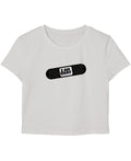 White Baby Tee Front Design