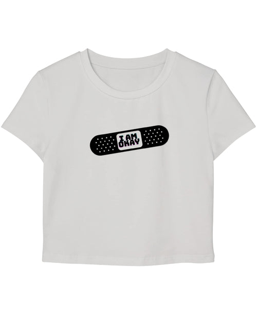 White Baby Tee Front Design