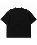 black waffle t-shirt- women