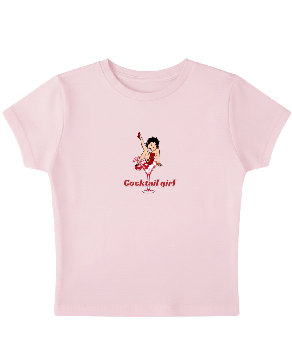 Baby Pink Baby Tee Front Design