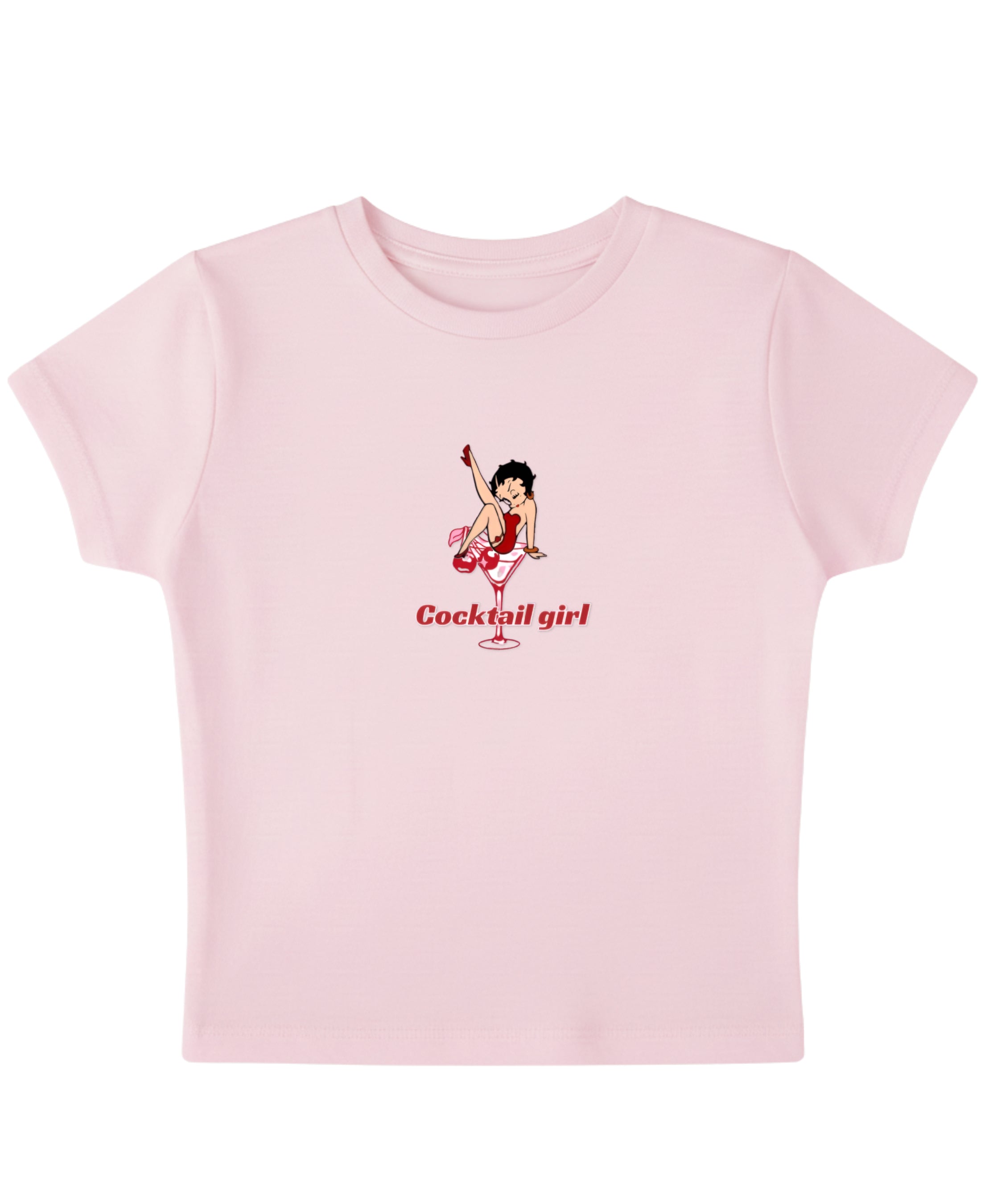 Baby Pink Baby Tee Front Design