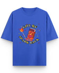 Royal Blue Oversized T-Shirt Front Design