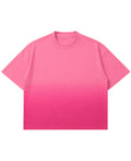 Pink Sunfade Ombré Wash Boxy Fit T-shirt Front Design