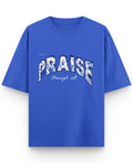 Royal Blue Oversized T-Shirt Front Design