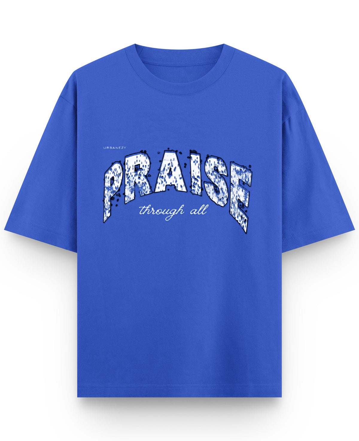 Royal Blue Oversized T-Shirt Front Design