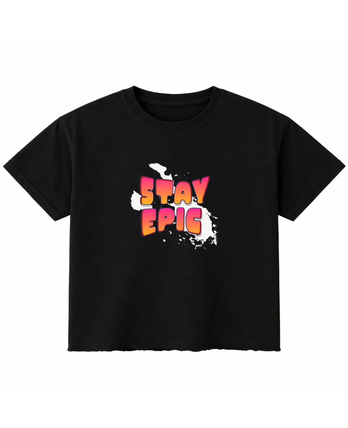 Black Boxy Fit T-shirt Front Design