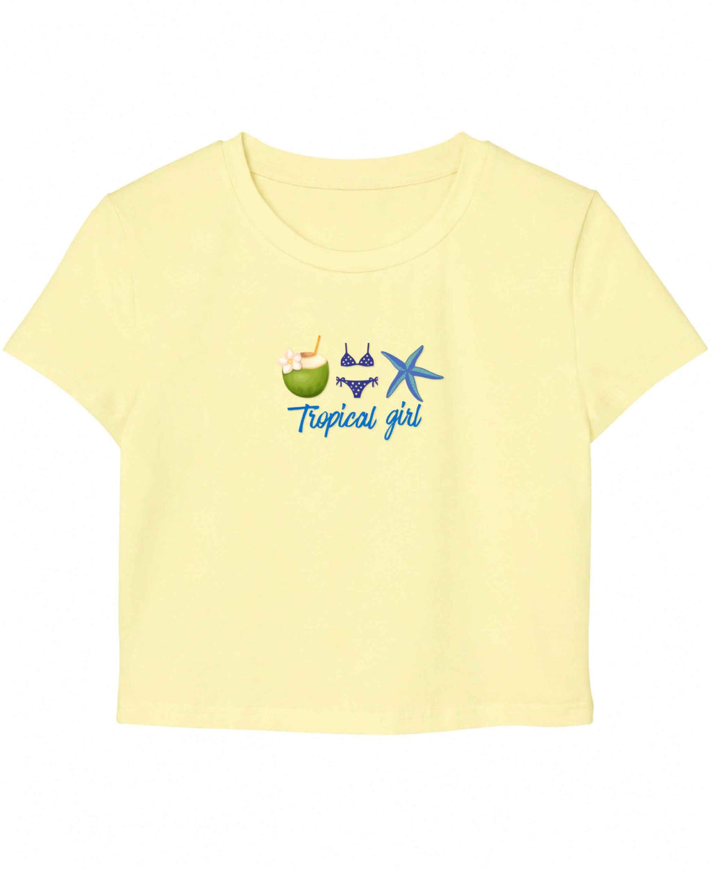 tropical girl baby tee