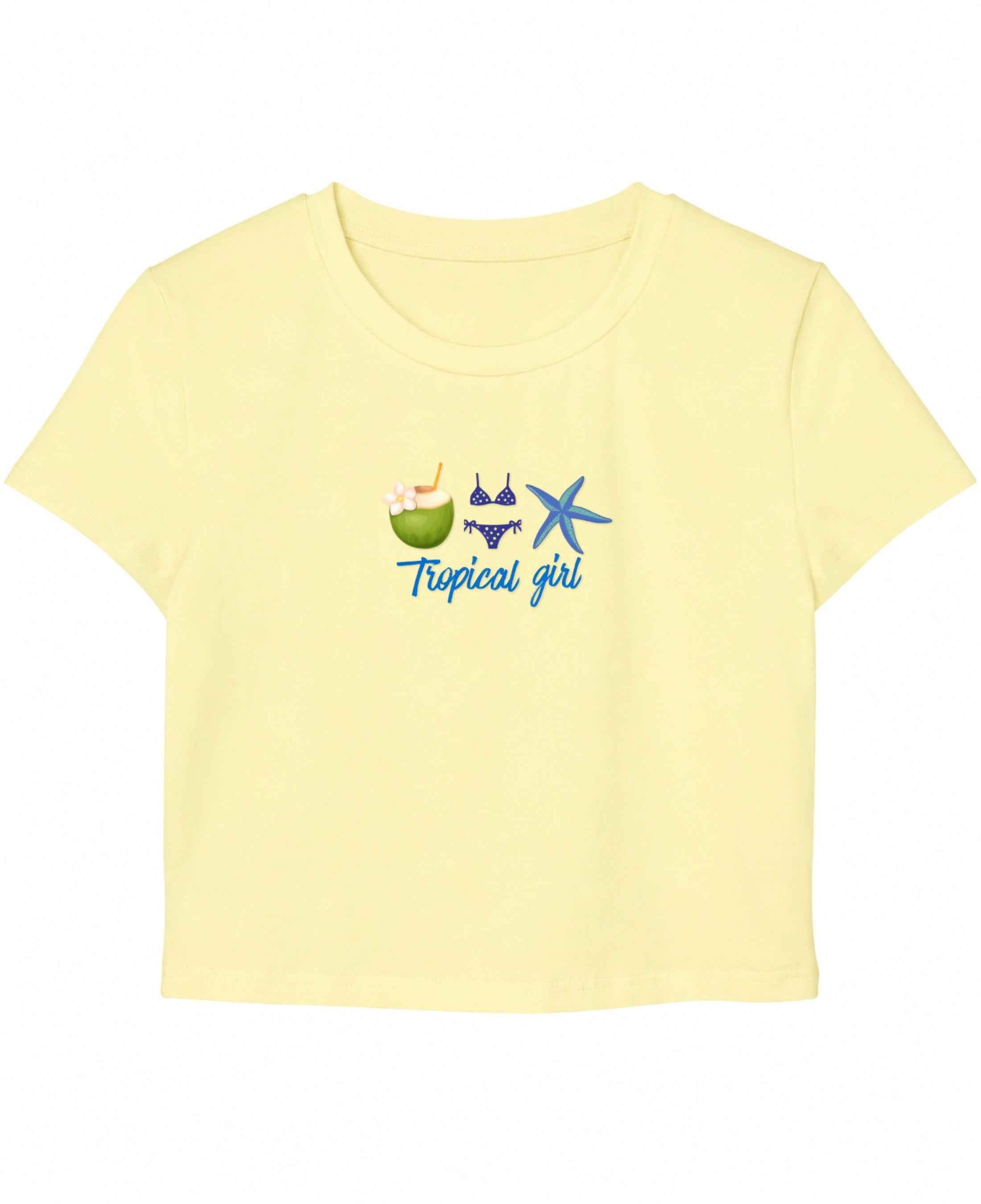 tropical girl baby tee