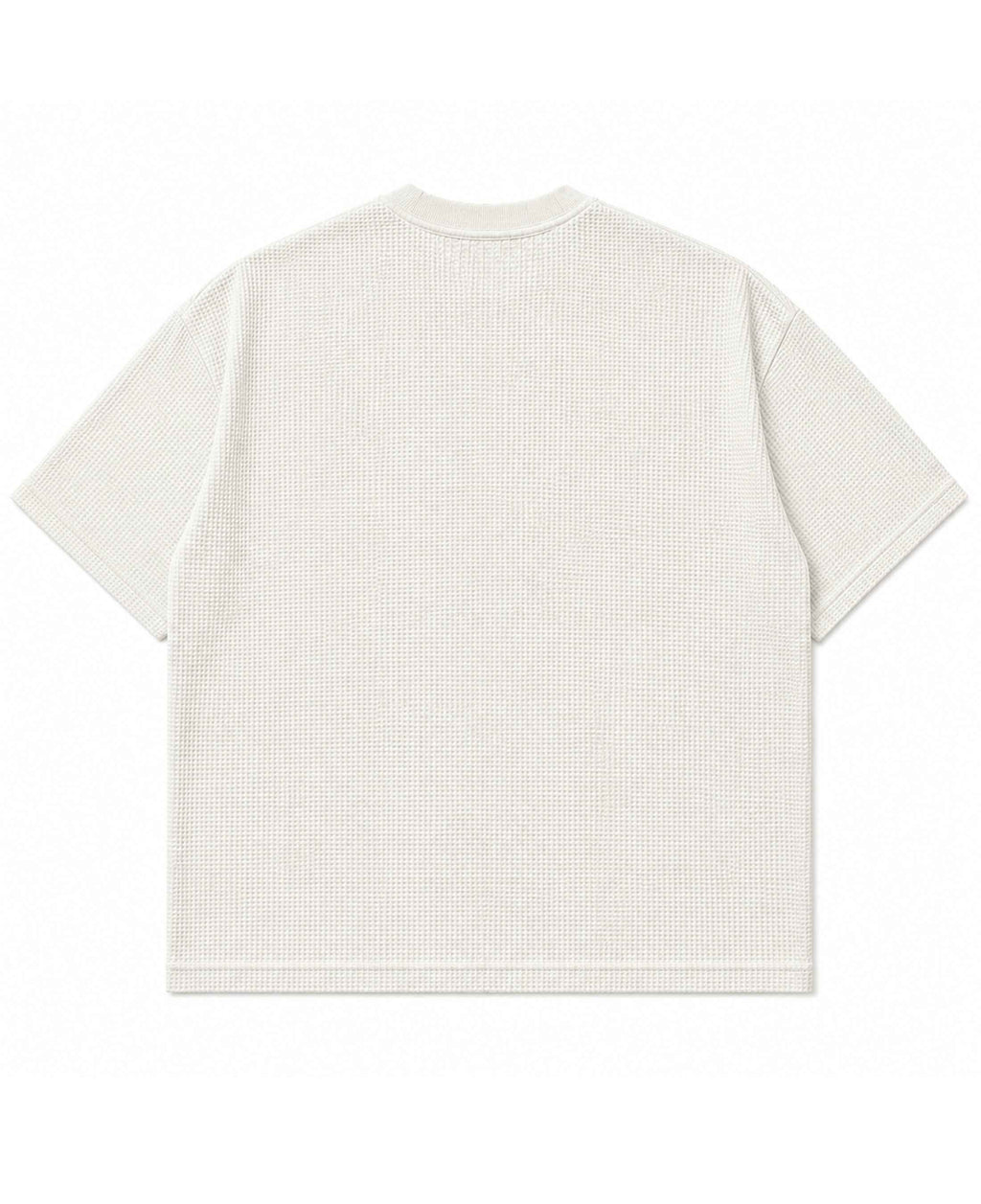 white waffle t-shirt- women