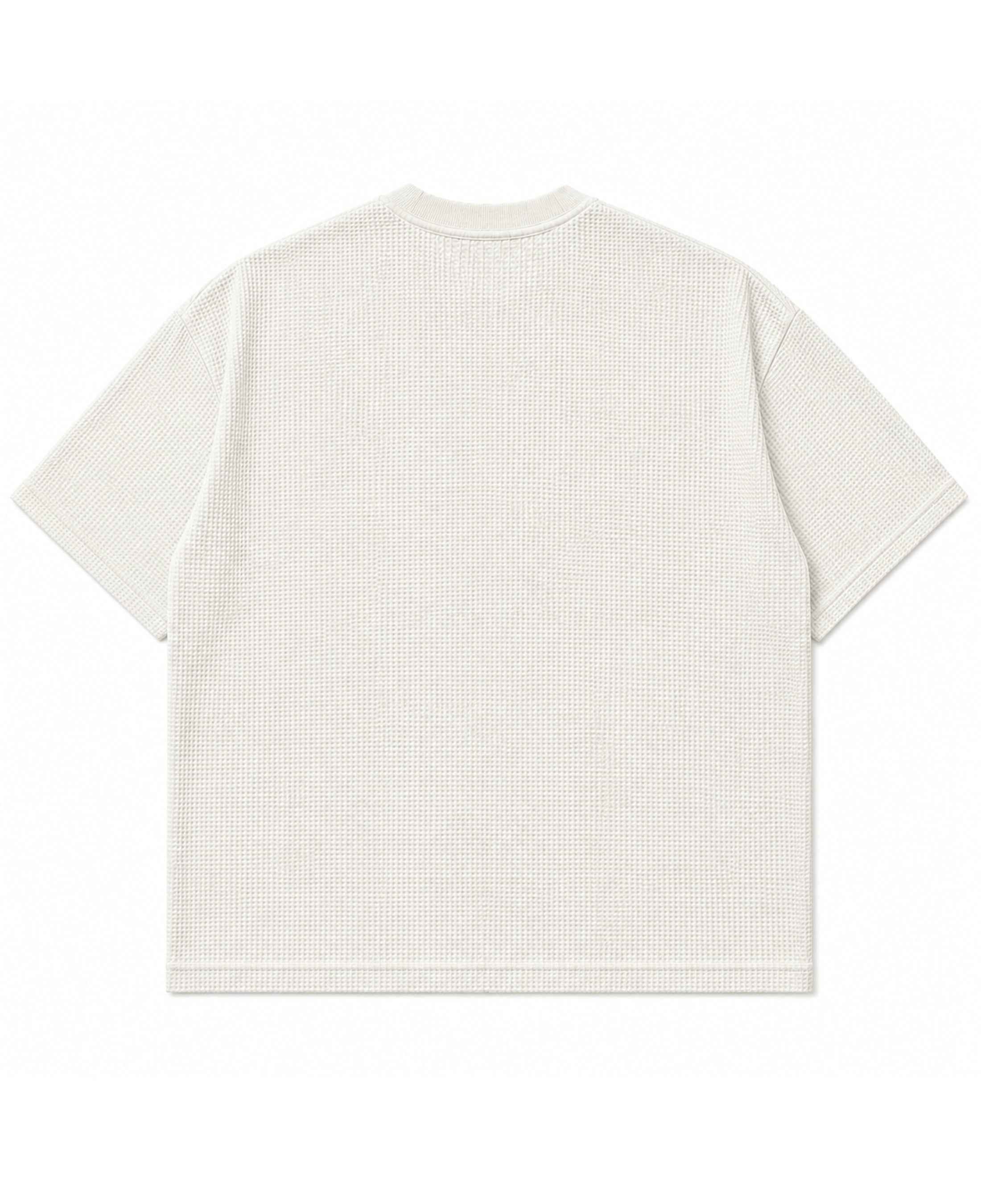 white waffle t-shirt- women