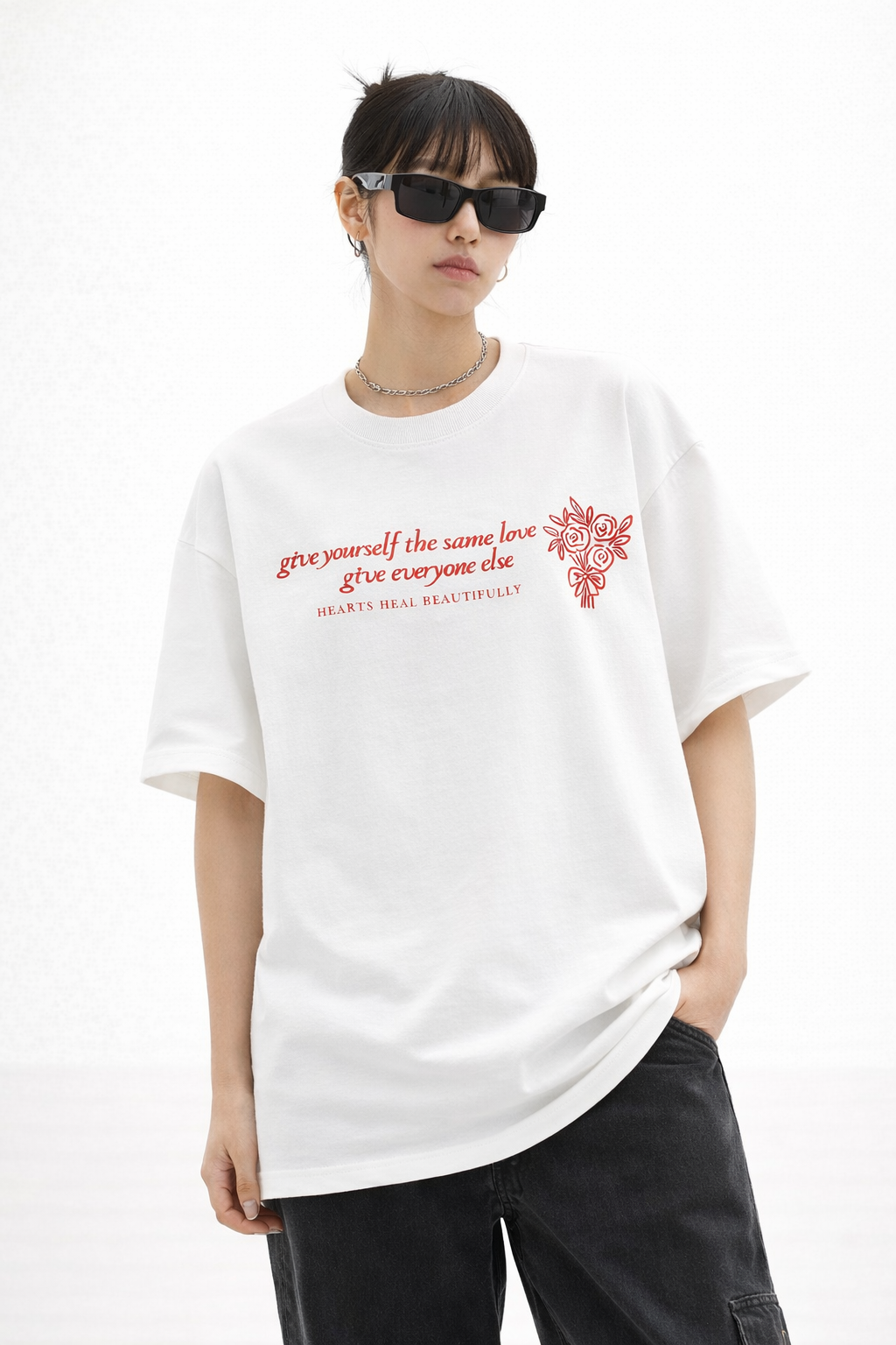 Women streetwear cotton printed oversized t-shirt from Urbanezy India