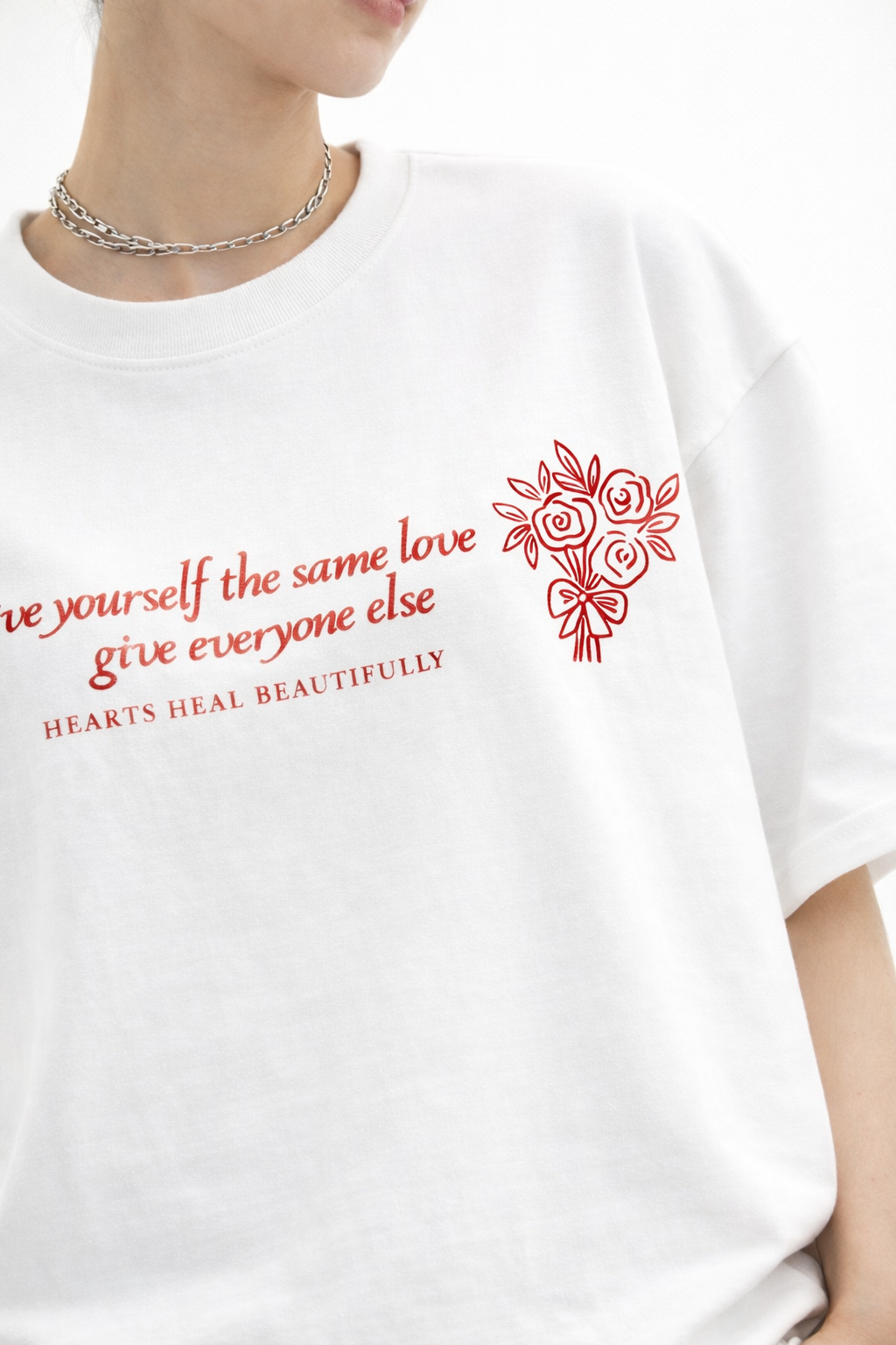 Casual women oversized cotton t-shirt with graphic print by Urbanezy India