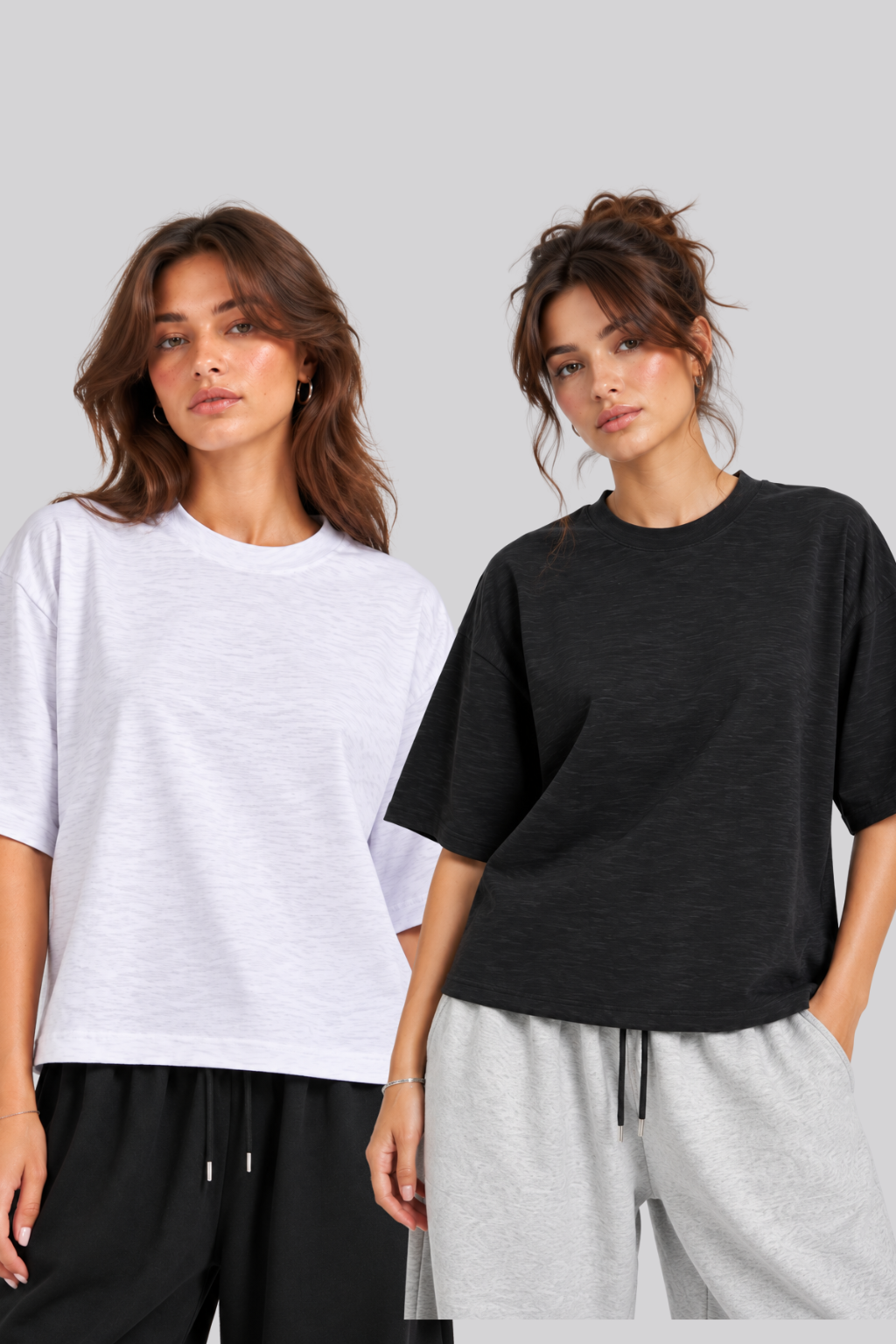 Core Slub Tees — Black & White