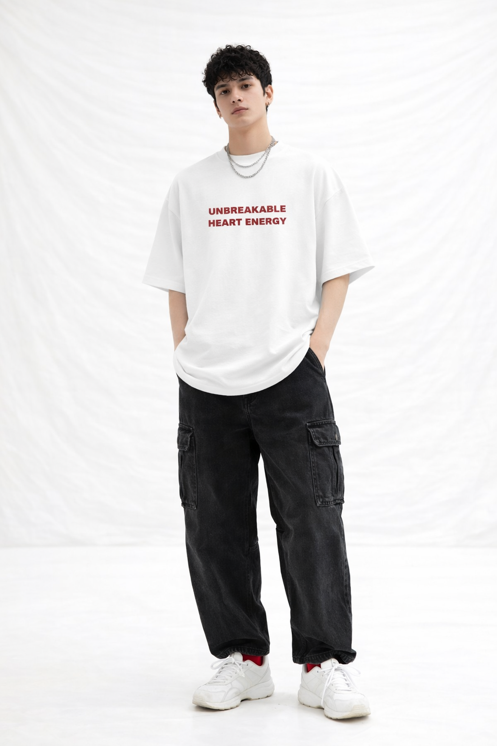 Unbreakable heart oversize t-shirt for Men