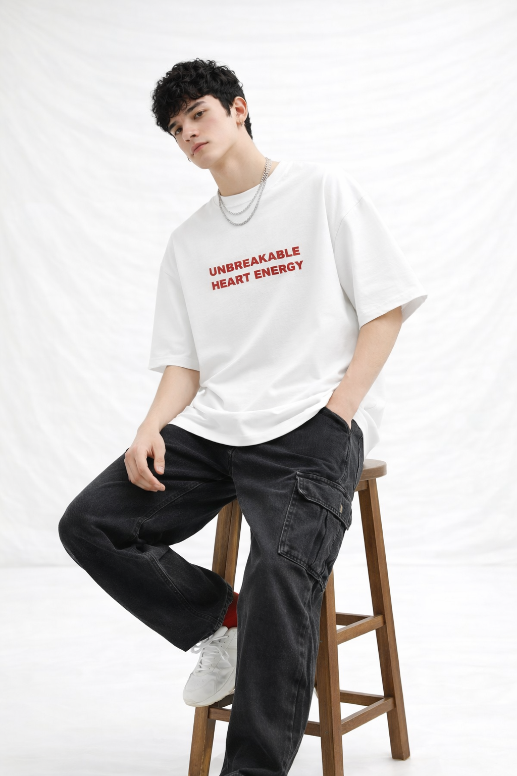 Unbreakable heart oversize t-shirt for Men